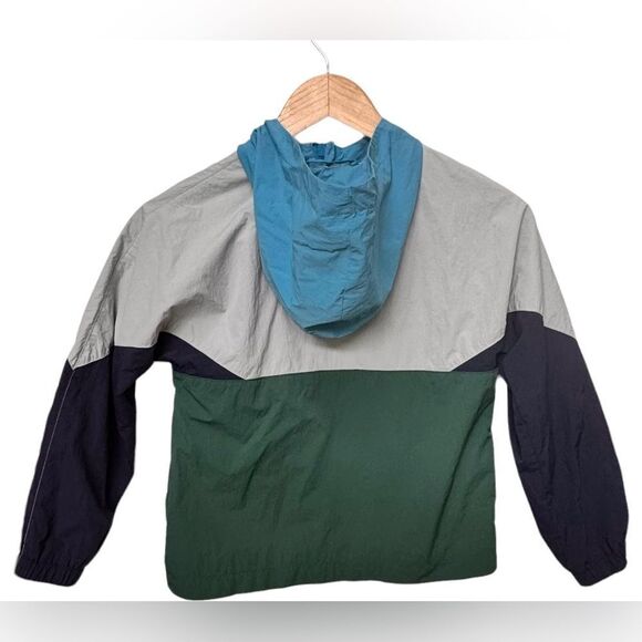 Cat & Jack Kids Pullover Blue Green Colorblock Windbreaker Outerwear. 6-7. 6. 7. - Picture 2 of 7